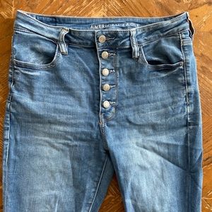 American Eagle 5 button fly jeans (high rise)